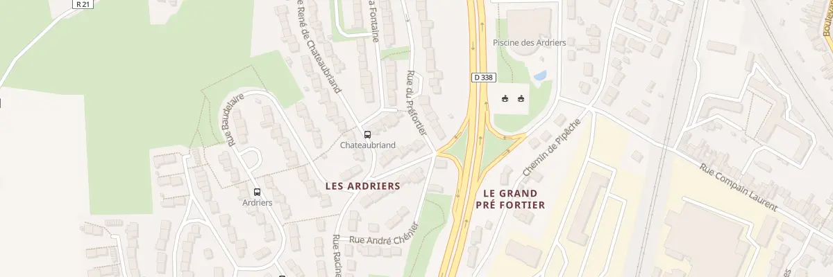 Plan du 2 Rue Racine au Mans