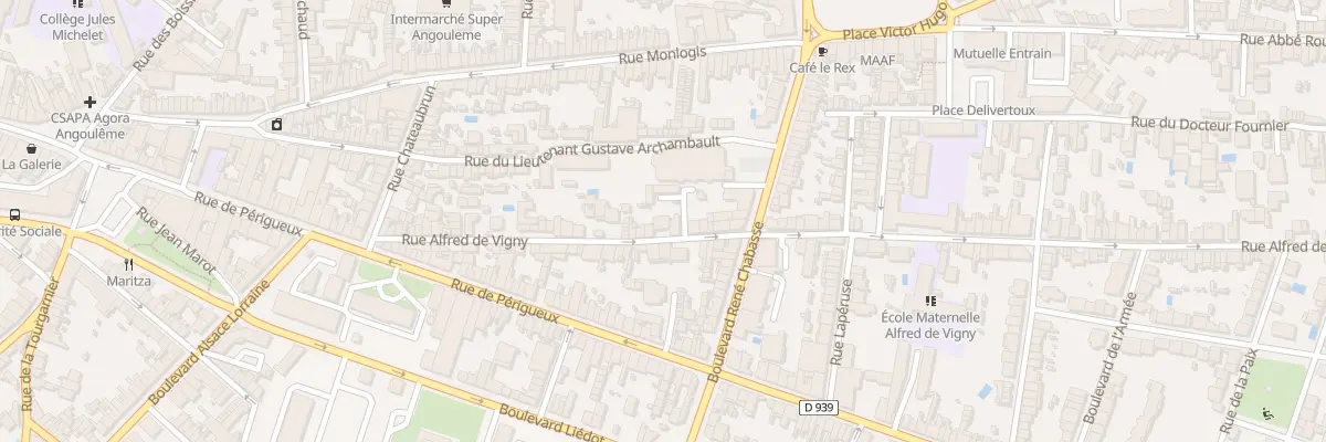 Plan du 94 Rue Alfred de Vigny à Angoulême
