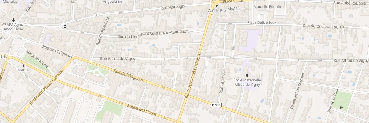 Plan du 65 Rue Alfred de Vigny à Angoulême