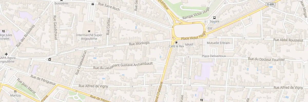 Plan du 105 Rue Monlogis à Angoulême