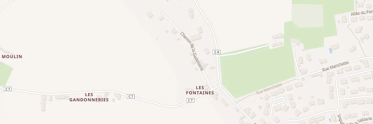 Plan du 2 Che de la Gadoiserie à Montbizot
