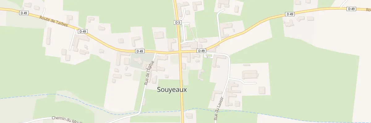 Plan du 1 Rte des Pyrénées à Souyeaux