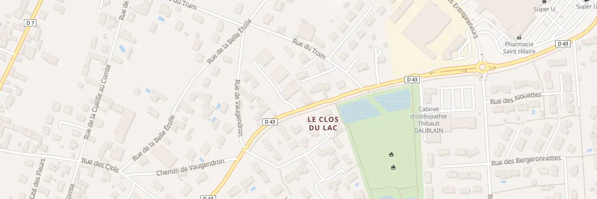 Plan du 2 Rue du Lac à Vouillé