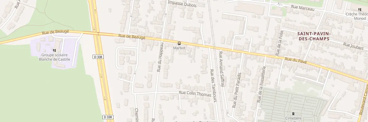 Plan du 8 Rue de Beauge au Mans