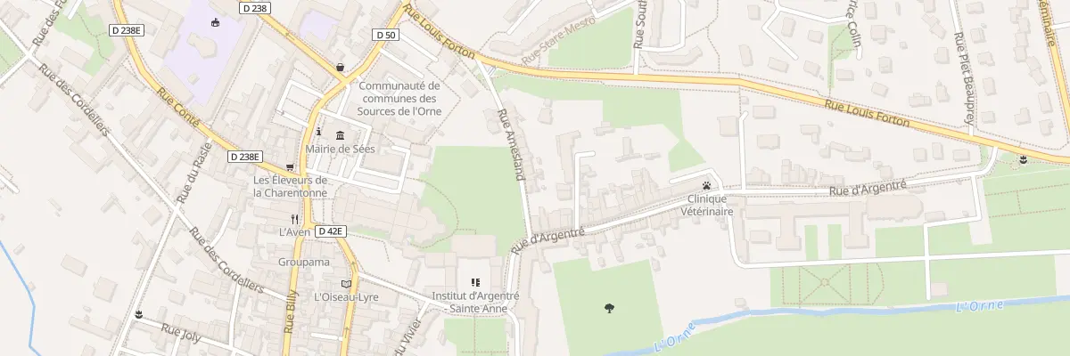 Plan du 6 Rue Amesland à Sées