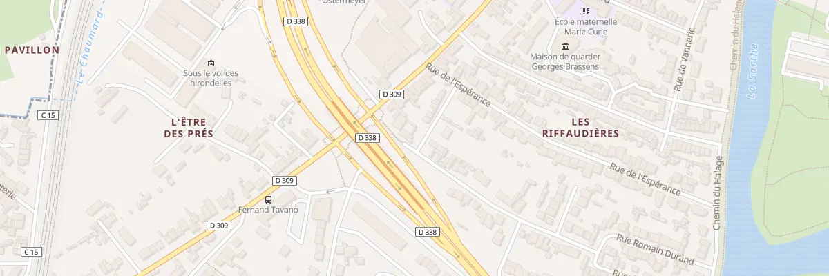 Plan du 17 Rue des Vergnes au Mans