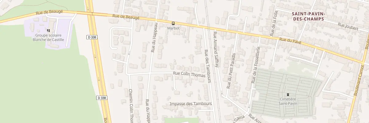 Plan du 14 Rue Colin Thomas au Mans