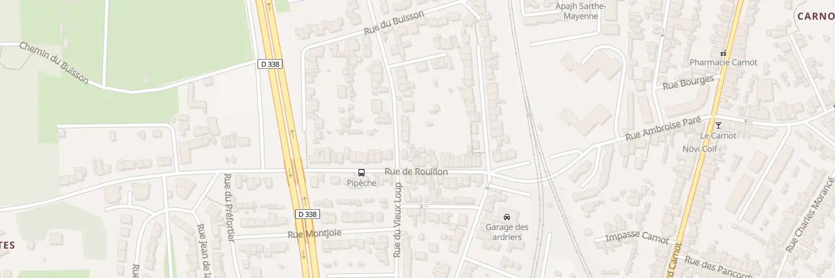 Plan du 28 Rue de Rouillon au Mans