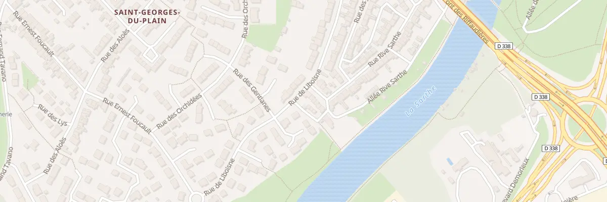 Plan du 65 Rue Rive Sarthe au Mans