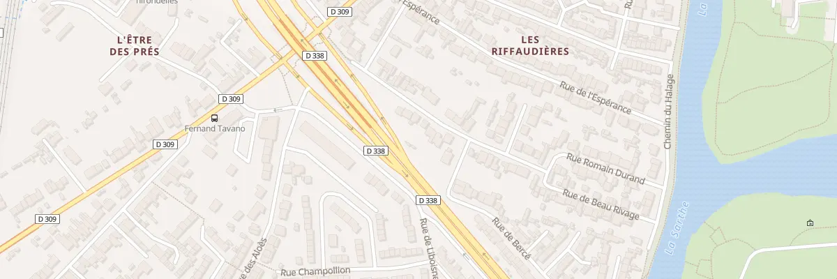Plan du 34 Rue des Vergnes au Mans