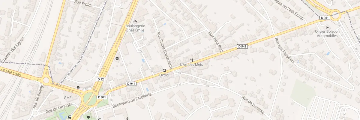 Plan du 170T Rue de Limoges à Angoulême