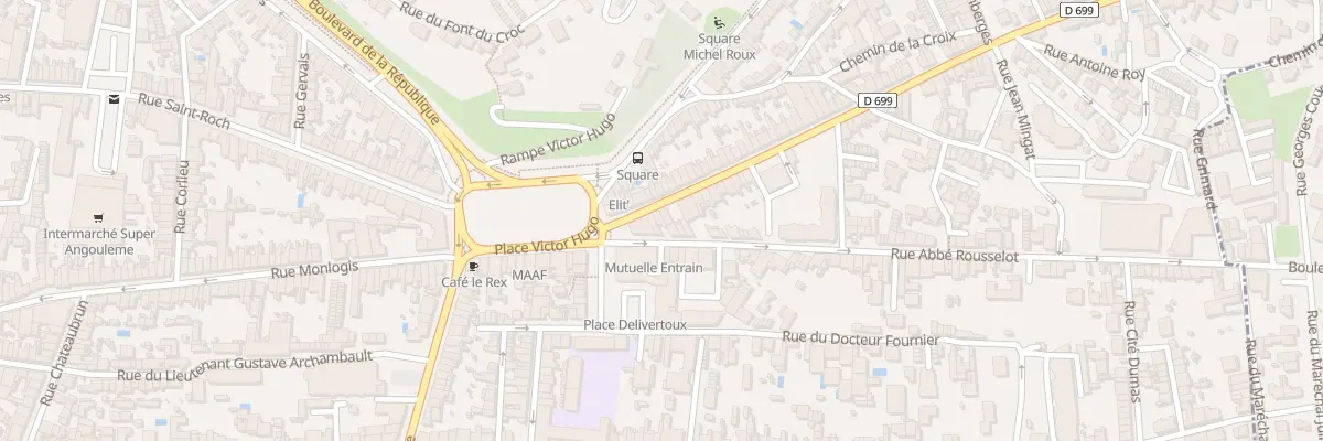 Plan du 3 Rue de Montbron à Angoulême