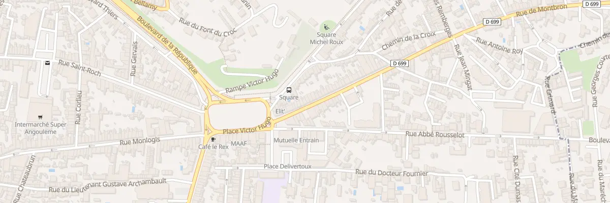 Plan du 18 Rue de Montbron à Angoulême