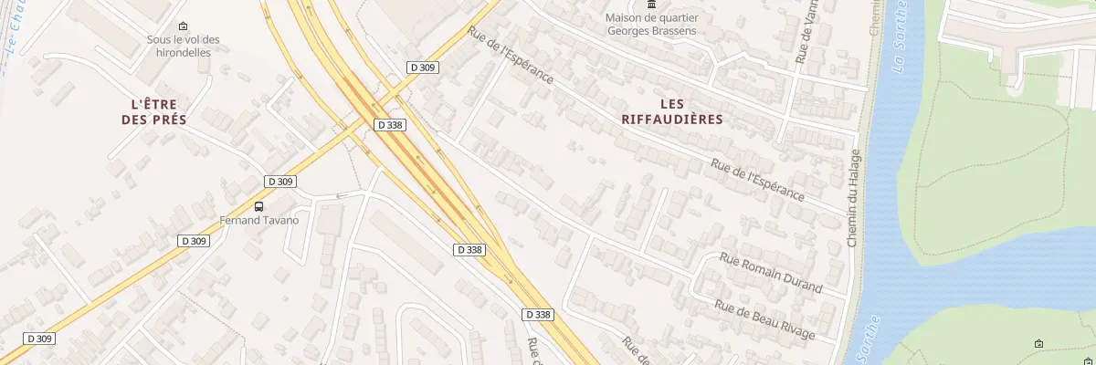 Plan du 37 Rue des Vergnes au Mans