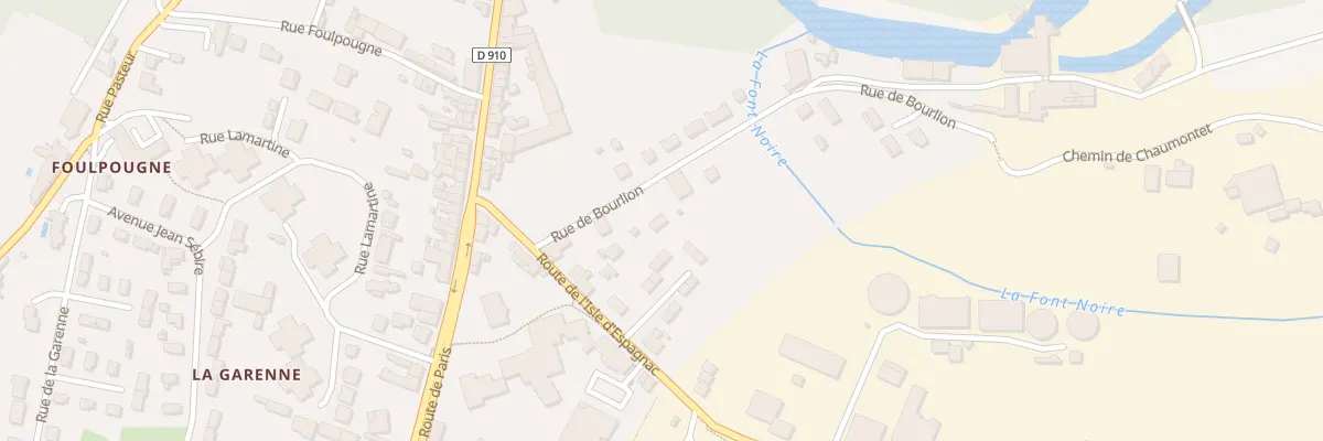 Plan du 13 Rue de Bourlion à Gond-Pontouvre