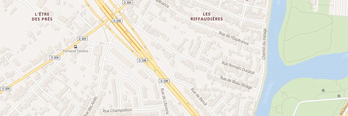 Plan du 40 Rue des Vergnes au Mans
