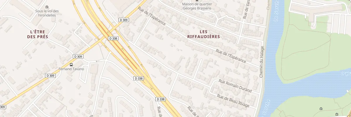 Plan du 47 Rue des Vergnes au Mans