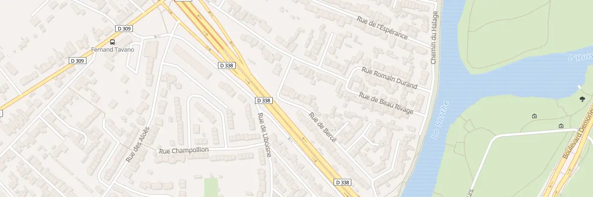 Plan du 50 Rue des Vergnes au Mans