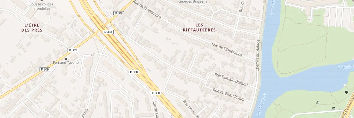 Plan du 51 Rue des Vergnes au Mans