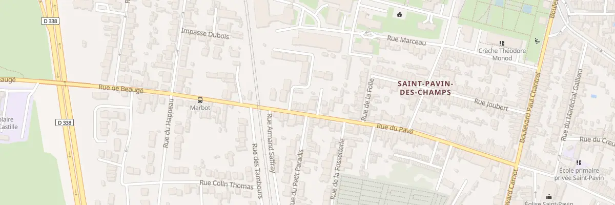 Plan du 201 Rue du Pave au Mans