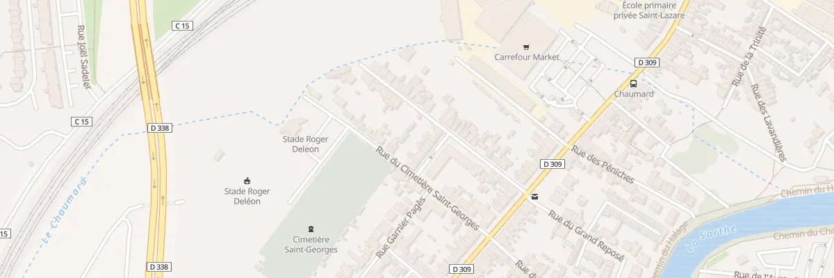Plan du 8 Rue des Saules au Mans