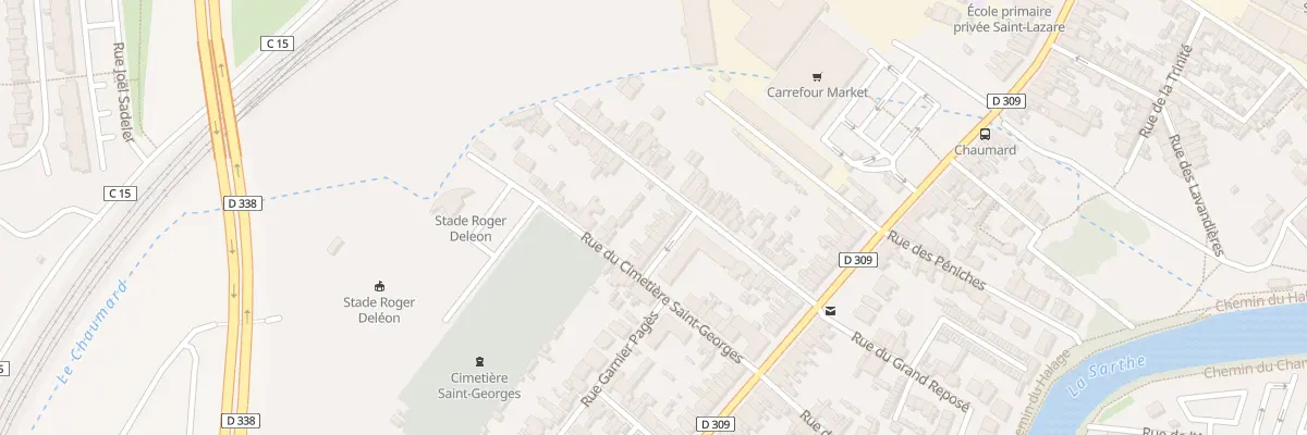 Plan du 6 Rue des Saules au Mans