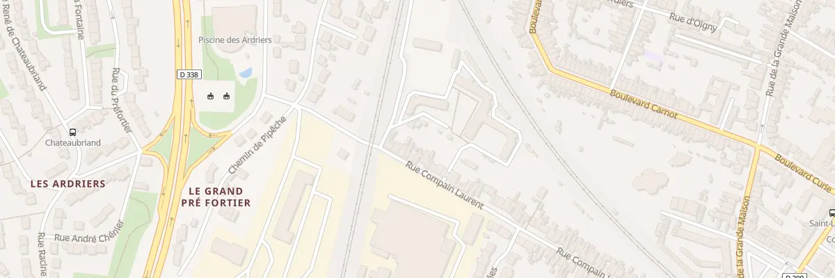Plan du 88 Rue Compain Laurent au Mans