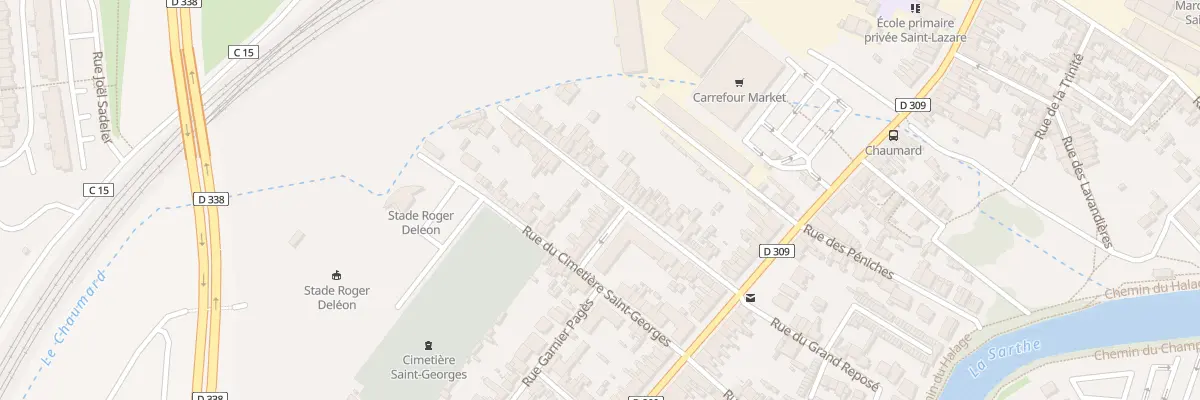 Plan du 2 Rue des Saules au Mans