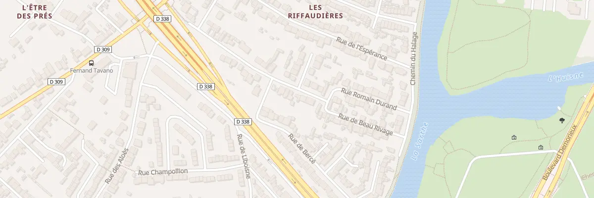 Plan du 54 Rue des Vergnes au Mans