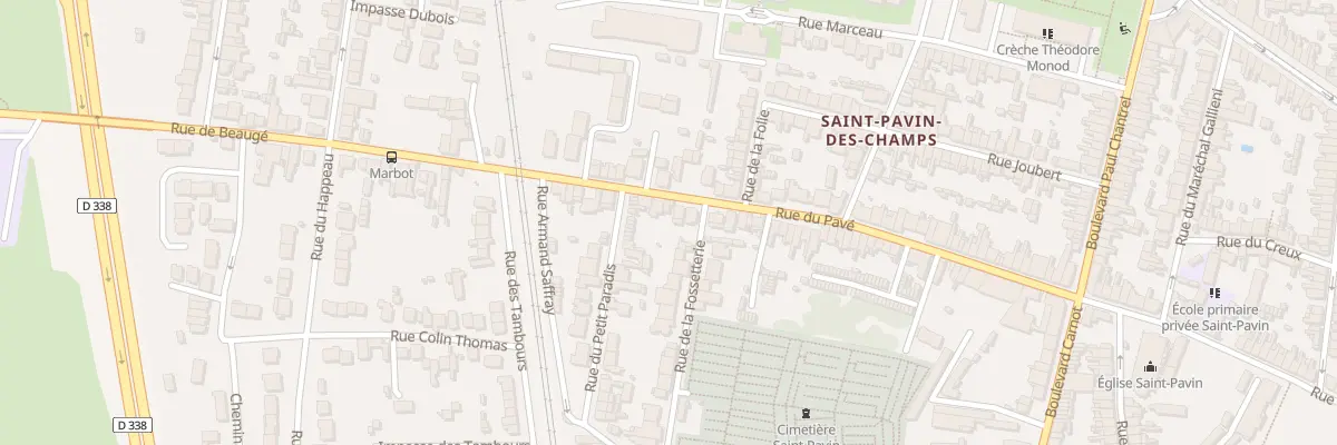 Plan du 130 Rue du Pavé au Mans