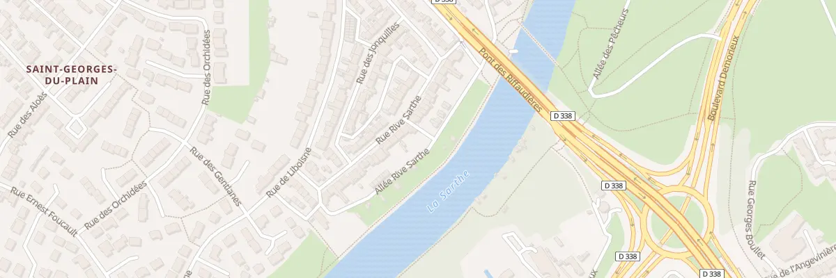 Plan du 25 Rue Rive Sarthe au Mans