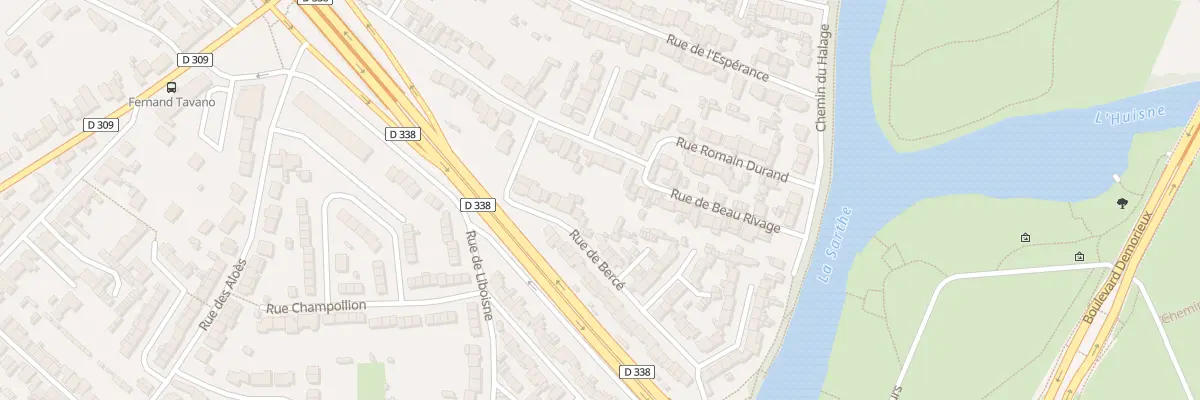 Plan du 58 Rue des Vergnes au Mans