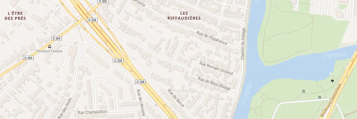 Plan du 67 Rue des Vergnes au Mans