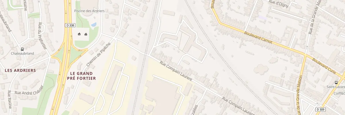 Plan du 80 Rue Compain Laurent au Mans