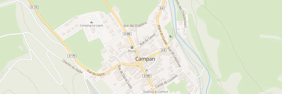 Plan du 2 Rue du Lavoir à Campan