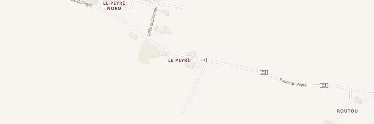 Plan du 5000 Le Peyre Sud à Anzex