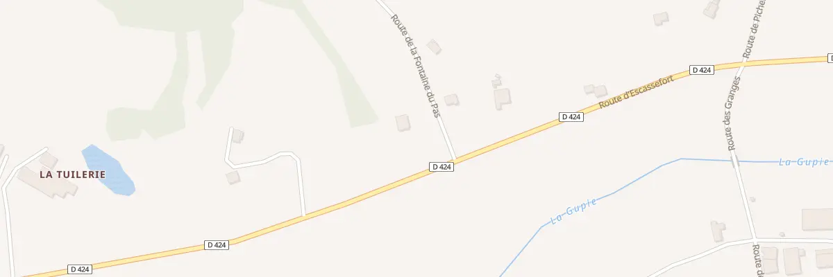 Plan du 75 Rte de la Fontaine du Pas à Mauvezin-sur-Gupie