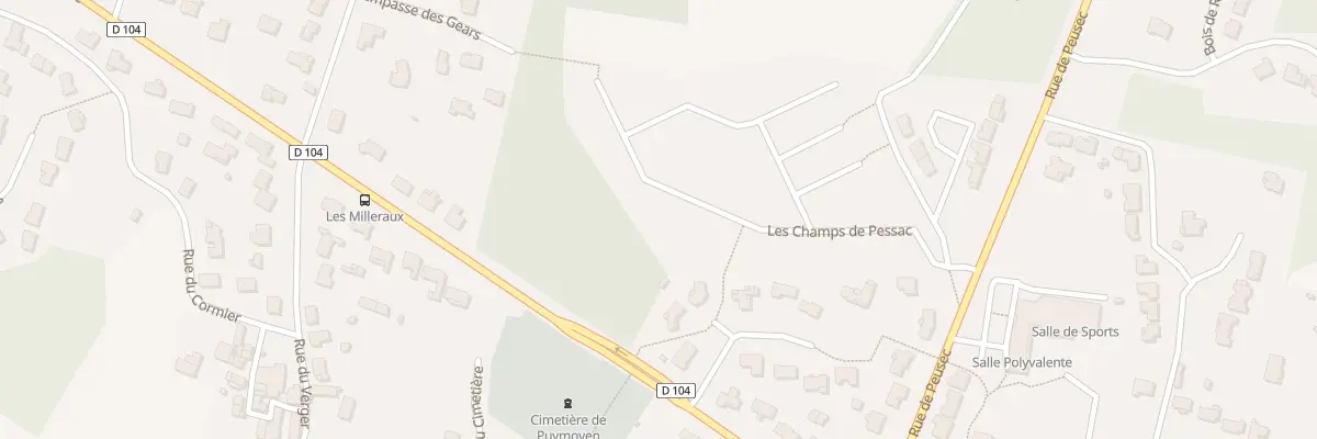 Plan du 9000F Rue de Peusec à Puymoyen