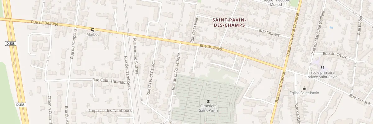 Plan du 9 Rue de la Fossetterie au Mans