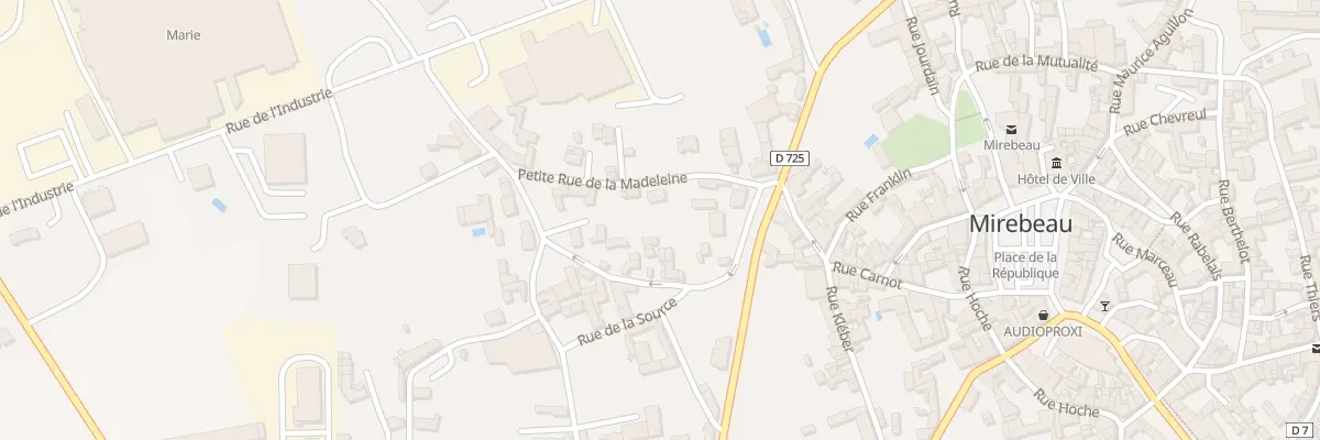 Plan du 1 Ptr Petite Rue de la Madeleine à Mirebeau