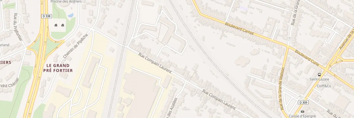 Plan du 64 Rue Compain Laurent au Mans