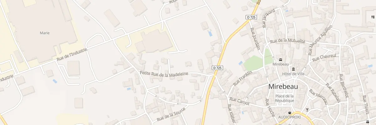 Plan du 2B Petite Rue de la Madeleine à Mirebeau