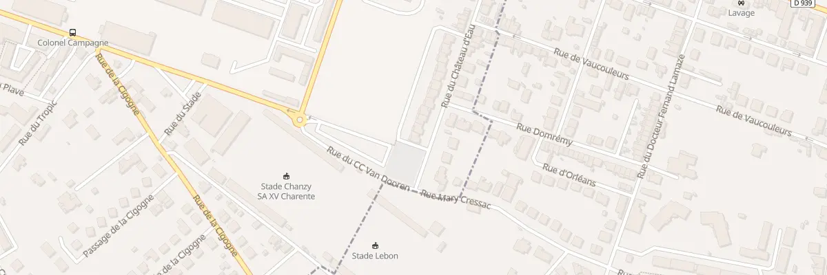 Plan du 33 Rue du Chateau d’Eau à Angoulême