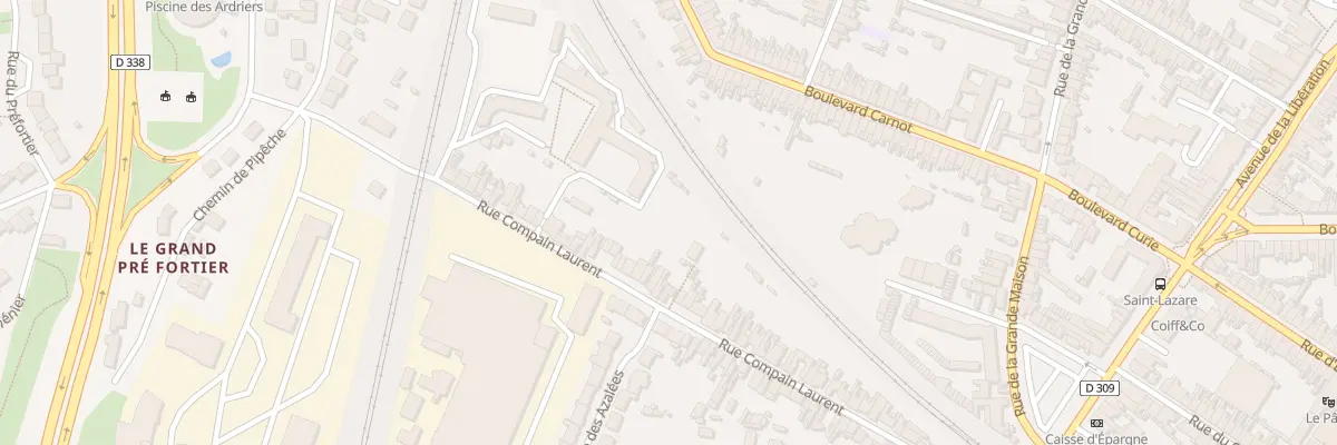 Plan du 56 Rue Compain Laurent au Mans