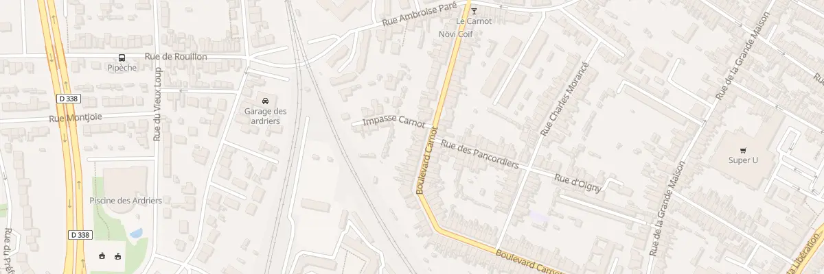Plan du 125 Bd Carnot au Mans