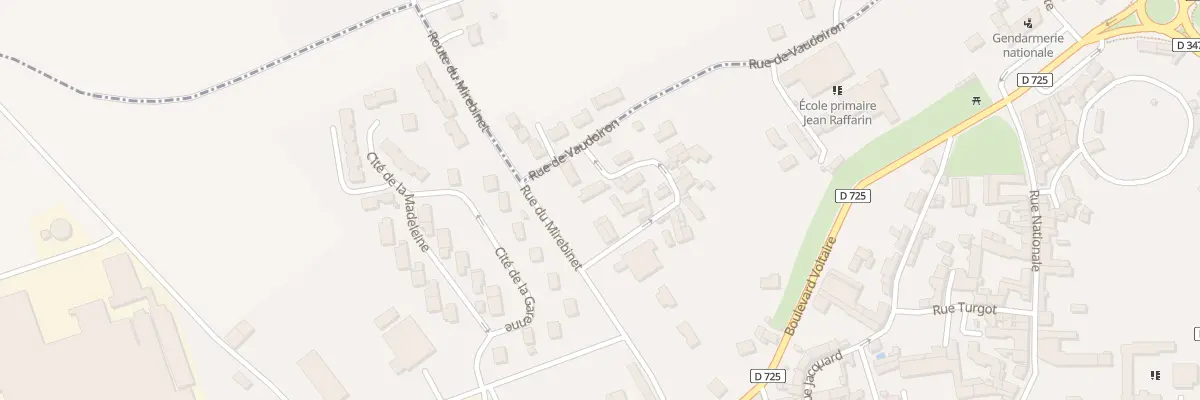 Plan du 7 Rue de la Barre à Mirebeau