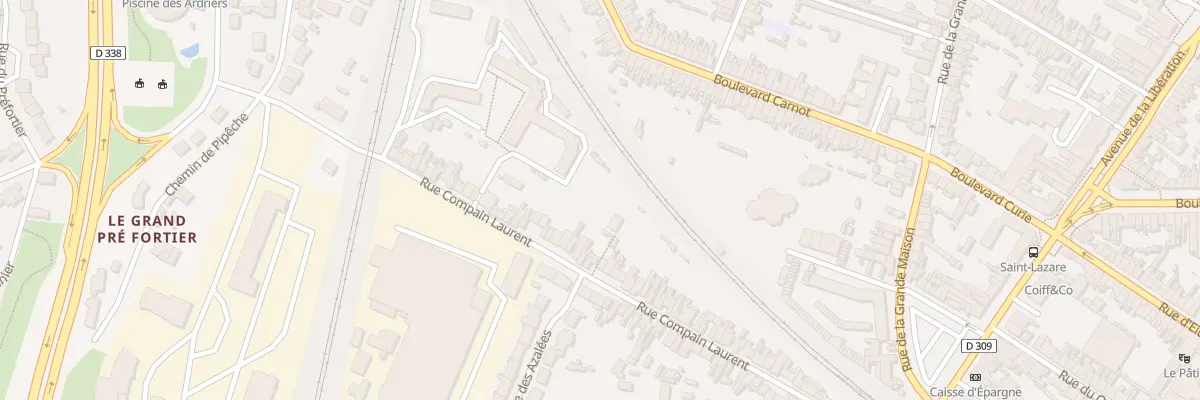 Plan du 54 Rue Compain Laurent au Mans