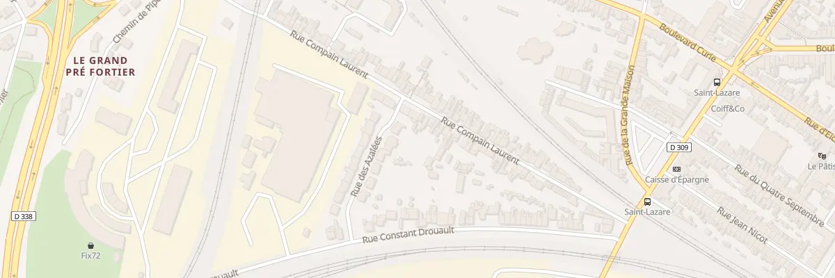 Plan du 89 Rue Compain Laurent au Mans