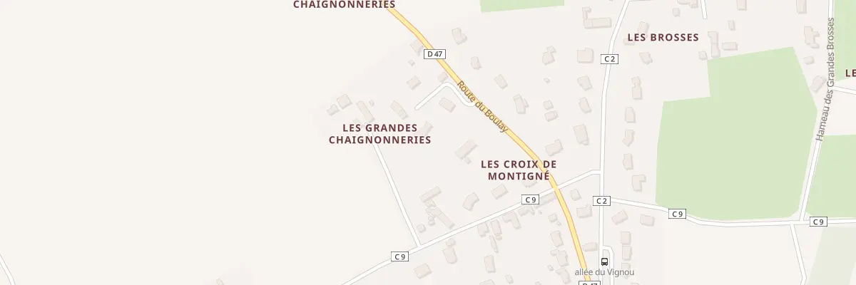 Plan du 141 Rte du Boulay à Montbizot