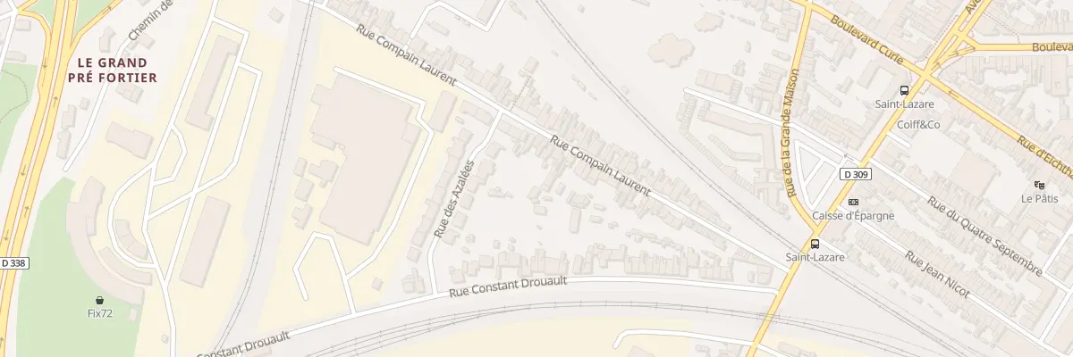 Plan du 83 Rue Compain Laurent au Mans